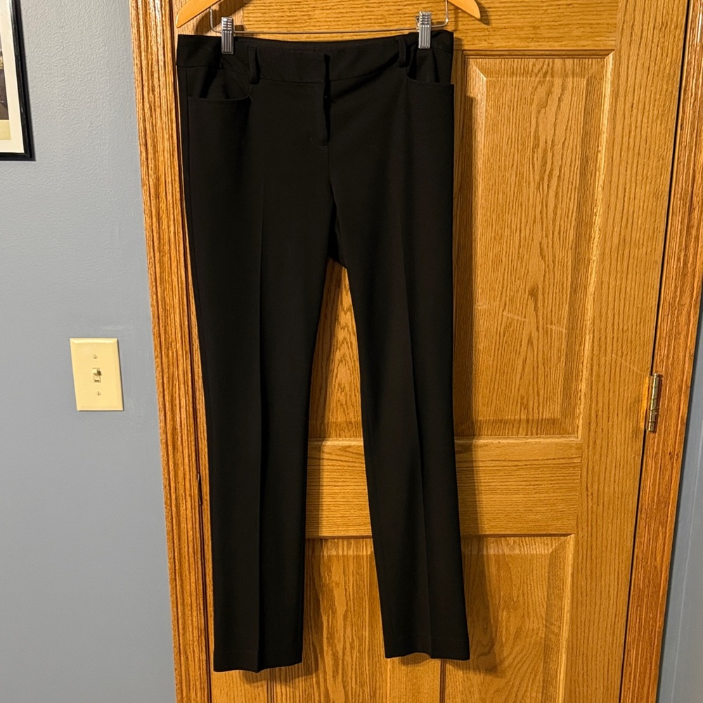 Express Columnist Pants Black Mid Rise Slacks